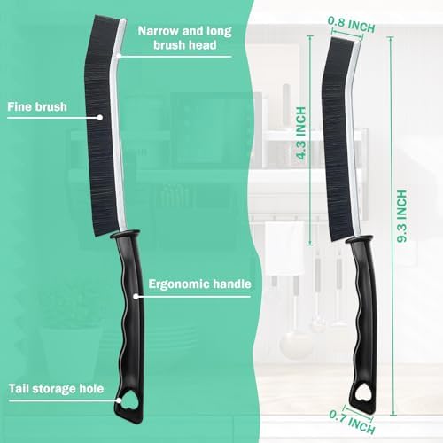 5 Pcs Crevice Cleaning Brush Multifunctional Hard Bristle Gap Cleaning Brush Tool, Gap Brush Suitable for Bathrooms, Kitchen Surfaces, Windows Groove and Faucets