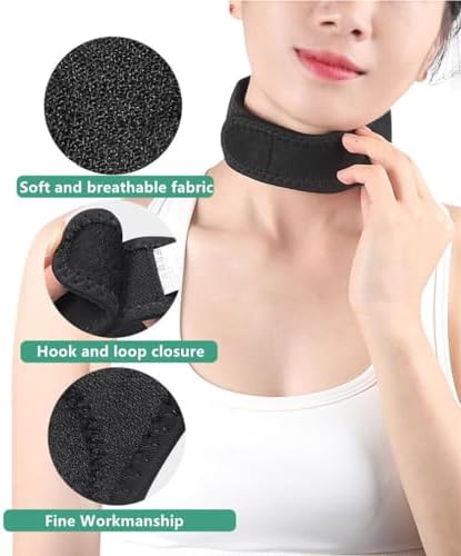 Heated Neck Brace Self Heating Neck Wrap for Pain Relief Magnetic Therapy Neck Support Brace Heating Pad Adjustable Neck Support Neck Warmer Neck Protector for Neck Arthritis Cervical Spine Neck Relax