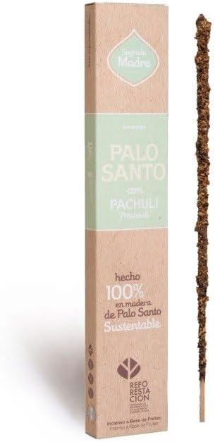 Sagrada Madre Palo Santo Incense Sticks - Natural Smudge Sticks for Cleansing, Meditation, Relaxation - Vegan, Slow-Burning, Low Smoke - Handmade in Argentina - 9”, 16 Pieces, (Patchouli)