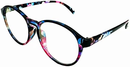 HUIHUIKK +2.75 Oversize Bifocal Reading Glasses D Shape Bifocals Mens Womens Readers Floral Frames
