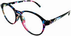 HUIHUIKK +2.75 Oversize Bifocal Reading Glasses D Shape Bifocals Mens Womens Readers Floral Frames