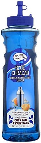 Master of Mixes Cocktail Essentials Blue Curacao, 375 ML Bottle (12.7 Fl Oz), Individually Boxed