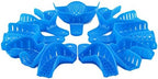 Dental Impression Trays Blue Plastic Denture Instrument 9pcs