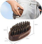 BFWood Small Travel Beard Brush - Natural Boar Bristles with Black Walnut Wood