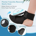 Plantar Fasciitis Night Splint for Women & Men - Soft & Comfortable Sleep - Adjustable Foot Splint for Achilles Tendonitis Brace, Drop Foot & Heel Pain Support with Massage Ball, Large
