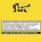 Pipers Crisps Lye Cross Cheddar & Onion 40g (Pack of 24)