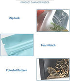 100PCS Gold Leaf Bag For Candy Coffee Mylar Food Saver Storage Disposable Snack Container Zipper Packet Biscuit Resealable Thick Aluminum Foil Sample 3.1x4.7in