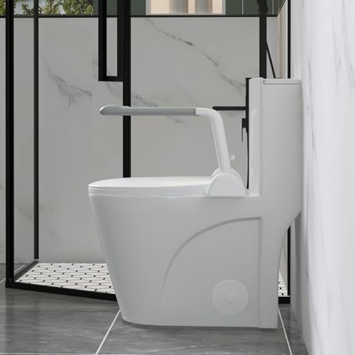 Toilet Safety Rails for Seniors,Height Adjustable Seat Handles, Space Saving, Sturdy Grab Support Rails, Suitable for Elderly, Disabled, Pregnant Women with Bars Arms Toilet Safety Frame