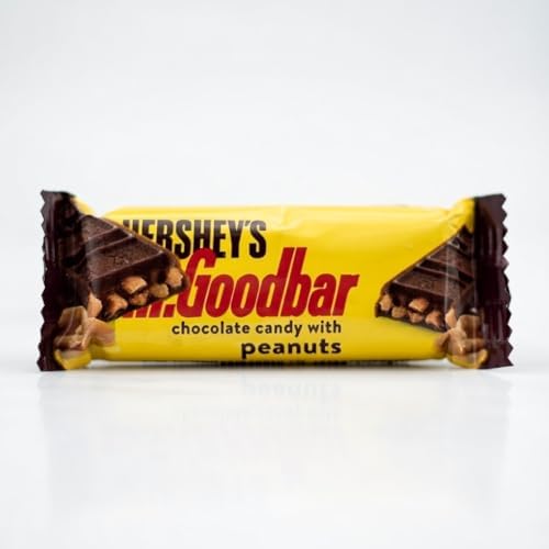 Mr. Good bar Fun Size Milk Chocolate with Peanuts Candy Bars – Individually Wrapped Snack Size, Bulk 1 Pound Bag for Parties, Movie Nights, Candy Bowls