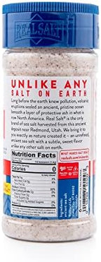 Redmond Real Sea Salt - Natural Unrefined Gluten Free Fine, 10 Ounce Shaker (1 Pack)