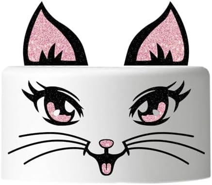 Cat Cake Decoration Includes Cat Eyes Ears Mouth Cake Decoration Inserts