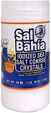 Sal Bahia Iodized Sea Salt COARSE Crystals 26 Oz Bottle