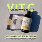 AMANDEAN Liposomal Vitamin C 1000mg. Liquid VIT C Supplement. Immune Support, Skin Health, Collagen Production. Fast Absorbing Antioxidant Delivery. Quali-C, Soy-Free, Vegan, Non-GMO.