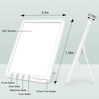 Light Therapy Lamp, 15000 Lx Sun Lamp,3 Color Temperature, 5 Levels of Adjustable Brightness and Timer Function Light Lamp, Touch Control, Rotatable Stand, Memory Function, Home/Office Use