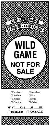 Wild Game Freezer Bags - 1 Lb. Size, Disposable, Single-layer Polyethylene, White, Self Seal, Airtight, Leak Resistant, Durable - Package of 100