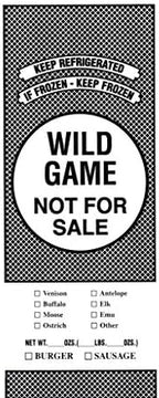 Wild Game Freezer Bags - 1 Lb. Size, Disposable, Single-layer Polyethylene, White, Self Seal, Airtight, Leak Resistant, Durable - Package of 100