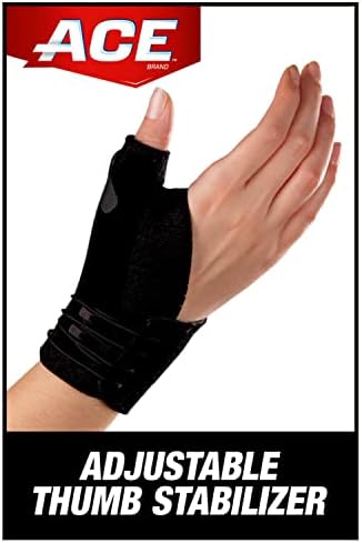 ACE™ Brand Deluxe Thumb Stabilizer, Adjustable, Black, 1/Pack