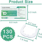 Ultraclean Access Flosser Refill Heads, Effective Plaque Removal for Proper Oral Care & Hygiene, Durable Flosser Refill Heads, PFAS Free, 130ct