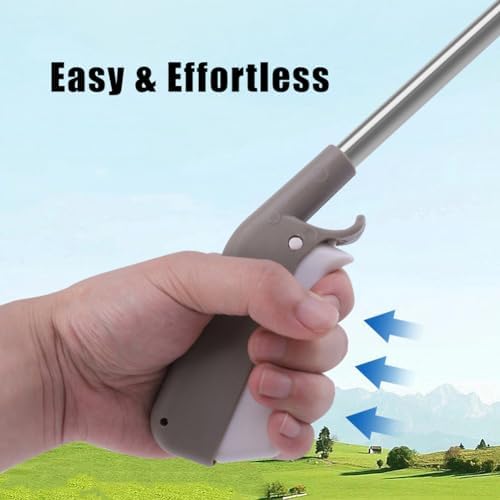 15.7in Small Litter Picker Grabber Stick for Elderly,Lightweight Mobility Grip Hand Stainless Steel Pick Up Tool Small Grabber Reacher Tool (1)