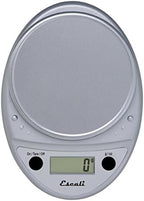 Escali Primo Digital Food Scale Multi-Functional Kitchen Scale and Baking Scale for Precise Weight Measuring and Portion Control, 8.5 x 6 x 1.5 inches, Chrome