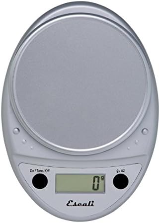 Escali Primo Digital Food Scale Multi-Functional Kitchen Scale and Baking Scale for Precise Weight Measuring and Portion Control, 8.5 x 6 x 1.5 inches, Chrome