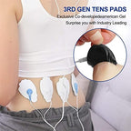 TENS/EMS Unit Replacement Pads NURSAL 20 Pack 3.5mm Snap Electrode Patches for Electrotherapy, Reusable Self-Adhesive Electrodes Pads, Compatible with Belifu, AVCOO, MEDVICE TENS (White)