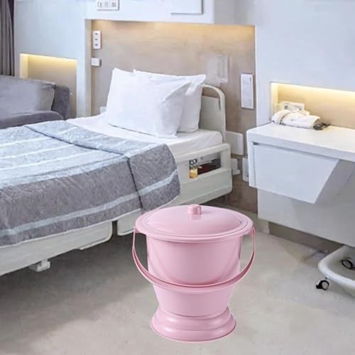 Generic Spittoon with Lid Pot Toilet Night Commode Bucket,Bedpan Chamber Pot for Woman Kids Adults Female Male Bedroom, Red
