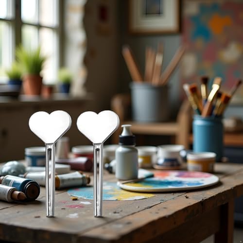 2pcs Metal Tube Squeezer Key,Stainless Steel Toothpaste Roller，Creams Tube Wringer,Efficient Toothpaste Saver,Toothpaste Roller Tube Key for Paint, Cosmetics and Hair Dye (Silver)