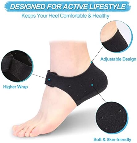 Thicker Heel Cushion Cups for Heel Pain Relief, Plantar Fasciitis & Heel Spur Support, Inserts for Pressure Sores