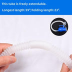 2000ML Portable Male Urinal Mens Potty Reusable Pee Bottle Collector Camping Toilet Travel Thicken 59" Long Scalable Tube with Lid (New Blue with Tube)