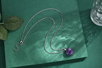 QINJIEJIE Amethyst Necklace Healing Crystals Necklace Heart Love Real Crystal Reiki Energy for Women Mothers Day Gift Christmas February Birthday Gifts