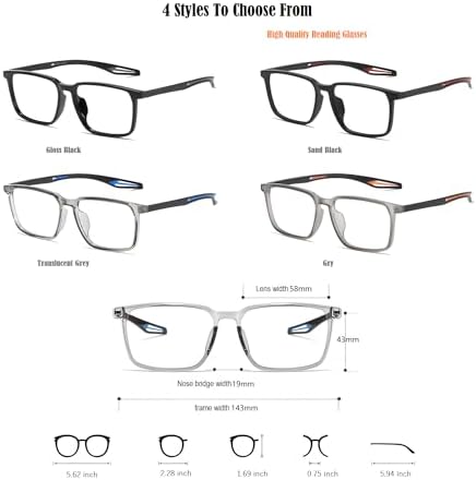 Reading Glasses For Men Women, Blocking Eyeglasses Computer Eye Glasses, TR90 Quality Lightweight