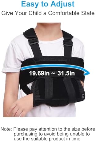 Kids Arm Sling, Medical, Breathable, Soft & Comfort, Adjustable, Children Pediatric Rotator Cuff, Elbow Support for Broken, Fractured Arm & Shoulder Injury, Immobilizer Band