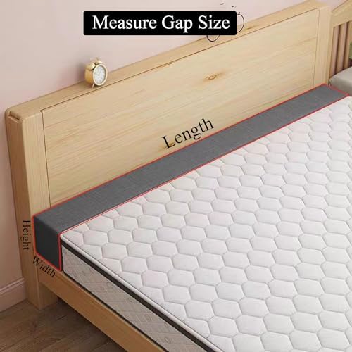Bed Gap Filler for Headboard Space Filler Bed Crack Pillow Stopper Wall Side Mattress Extender Memory Foam Mattress Gap Filler Twin Bed 39x4x6 Inches