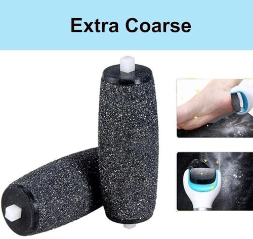 12 Extra Coarse Replacement Roller Refill Heads Compatible with Amope Pedi Refills Electronic Foot File