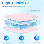 Migraine Relief Cap, Reusable Headache Relief Cap with Hot & Cold Therapy, Soothing Headache Hat, Odorless Gel Ice Head Wrap for Tension, Stress & Sinus, Headache & Puffy Eyes, Pink, 1Pc