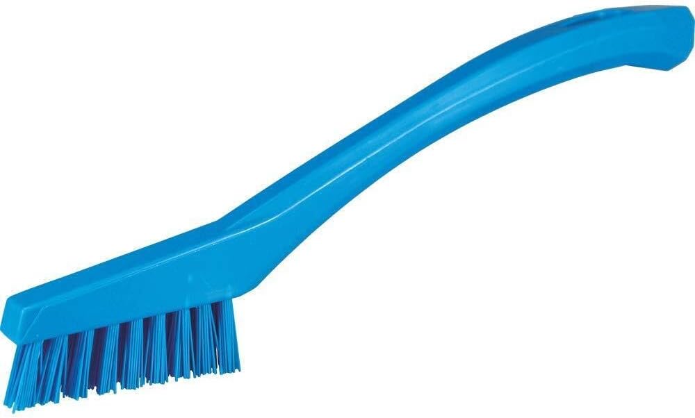 Vikan 44013 Brush,Detail,Stiff,9" x .5",PP/PBT,Blue