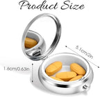 Sibba Portable Medicine Pill Case, Travel Multi-Functional Moisture Proof Pill Box for Purse & Pocket, Cute Metal Medicine Pill Organizer Box for Vitamins, Fish Oil & Supplements (Butterfly)
