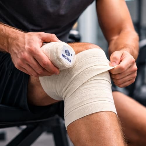 Elastic Bandage Wrap Set – 2 Pack (3” & 4”) Sport Gift Multi-Zone Compression Wraps with Clips – Reusable & Latex-Free Support for Sports, Sprains & Injuries – Ideal for Ankles, Feet & Knees