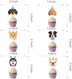 48 Pcs Pet Dog Party Cupcake Toppers for Puppy Birthday Baby Shower Party Decorations
