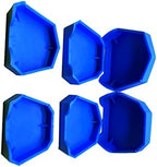 Dental Model Base Former Kit Dental Lab Model Base Set Plaster Mold Base Former Base Kit Dental Impression Trays(Blue,6 Pcs) (Blue)