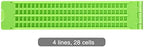 Frienda 2 Pack 4 Lines 28 Cells Braille Slate and Stylus Kit Writing Label Maker Plastic Slate Braille Fingerboard,Green