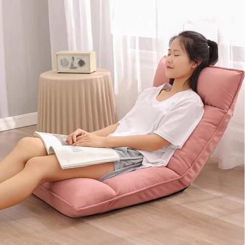 Floor Seat, Folding Floor Chair with Back Support & High Elastic Sponge Cushion, Couch Recliner for Living Room, Bedroom, Bay Window