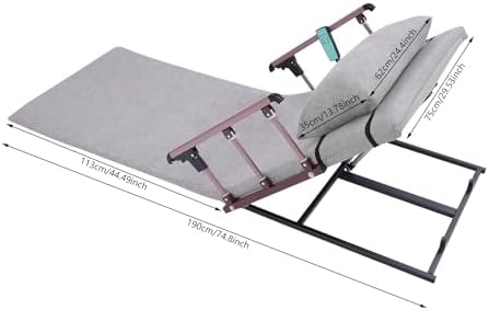 Electric Lifting Backrest, Electric Lifting Bed Backrest with 2-80° Lifting Angle & Folding Rails, 661.39lbs Capacity,Adjustable Lift Back Rest for Bed Sitting, Used for Pregnant Women Elderly Patient