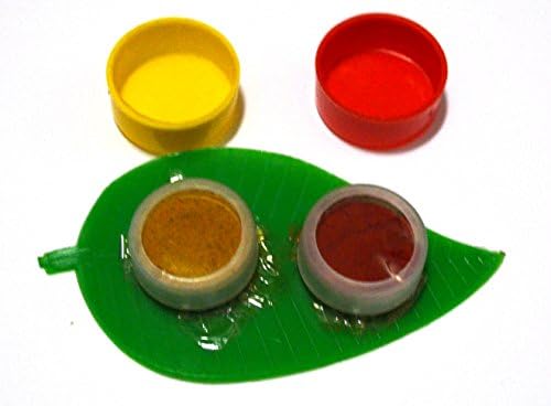 Kumkum Turmeric Combo Leaf Set (Small)