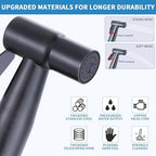 Handheld Toilet Bidet Sprayer for Toilet, Muslim Shower Bidet Toilet Hose Sprayer Kit, Jet Spray Bidet Attachment Connected to Faucet for Cloth Diaper Care and Feminine Wash (Black)