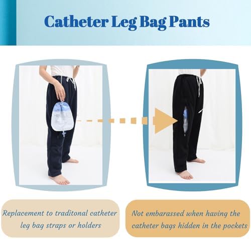 Catheter Leg Bag Pants, Urine Bag Holder Pants for Men/Women