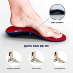 Pure Stride Professional Full Length Orthotics - Shoe Insert & Support for Metatarsals, High Arch, Flat Feet - Pain Relief for Plantar Fasciitis, Arch, Heel - 1 Pair, Men's 7-7.5 / Women's 9-9.5