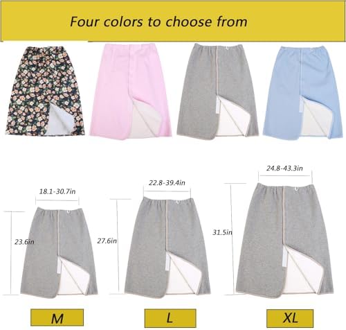 Yodilala Unisex Diaper Skirt, Leak-Proof Waterproof pad, Adjustable and Reusable, Suitable for bedridden Elderly, Menstruating Women, and Children with Urinary Incontinence(Pink,L)