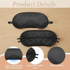 10 Pack Sleep Mask Eye Mask Blindfold, Soft Sleeping Masks with Nose Pad and Adjustable Strap, Comfortable Light Blocking Eye Covers for Sleeping, Travel, Party Games, Adults, Kids, Men Women
